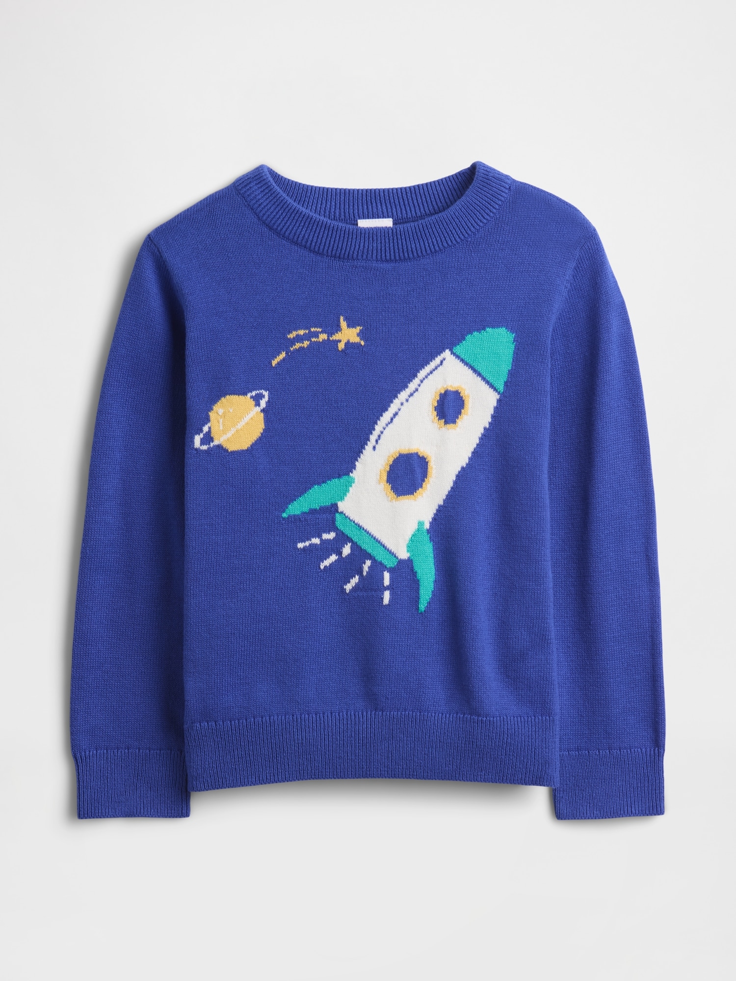 babyGap Intarsia Sweater - Royal Blue Gem Rocket