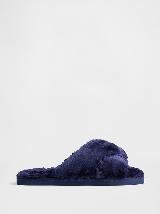 Image number 1 showing, Faux-Fur Slippers