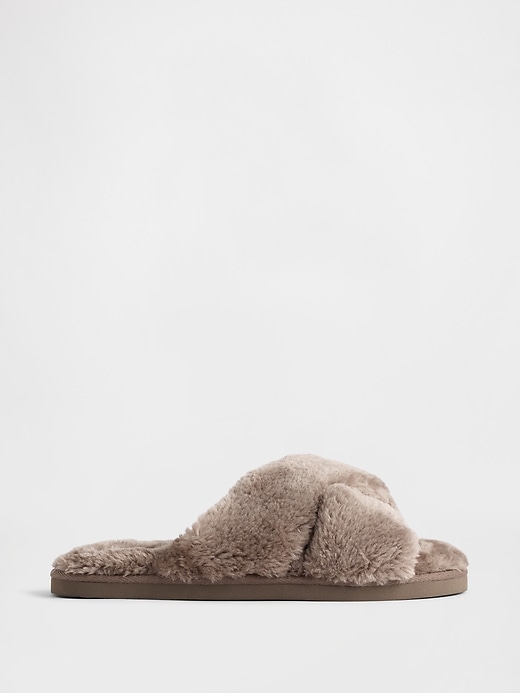 Image number 1 showing, Faux-Fur Slippers