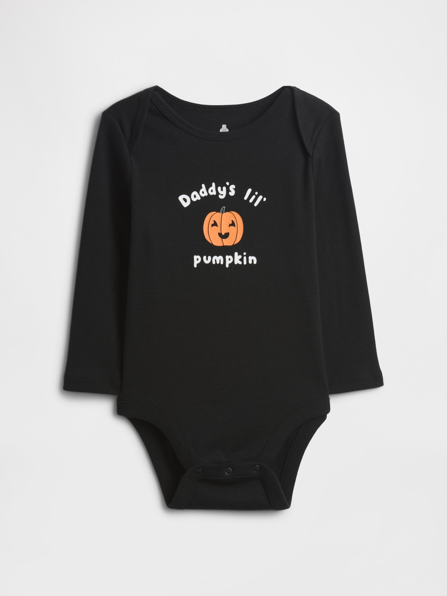 Baby Graphic Bodysuit - Daddy Pumpkin Black