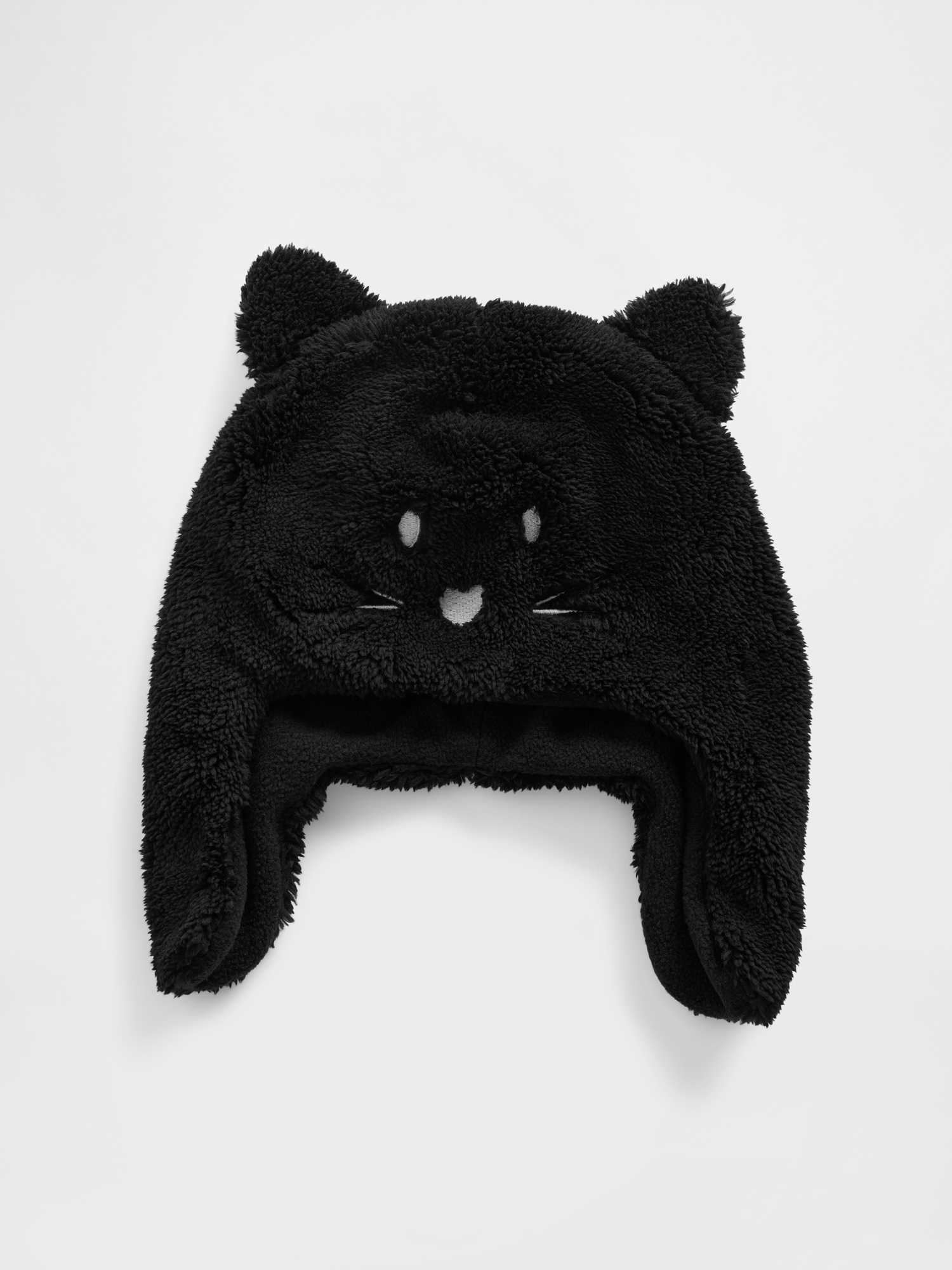 Toddler Kitty Trapper Hat - Black
