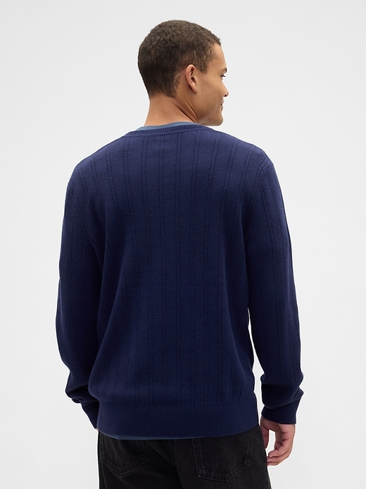 Image number 2 showing, CashSoft Ribbed Crewneck Sweater