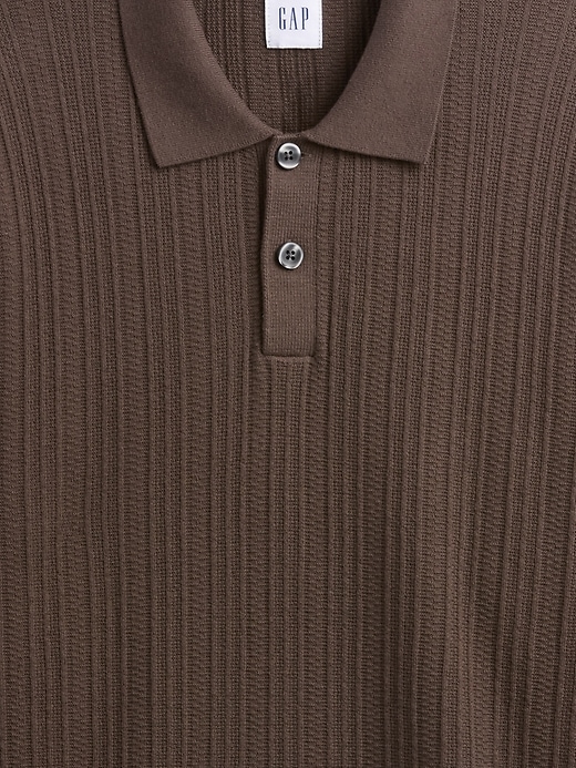 Image number 4 showing, Textured Sweater Polo Shirt