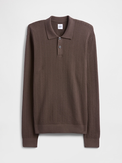 Image number 5 showing, Textured Sweater Polo Shirt