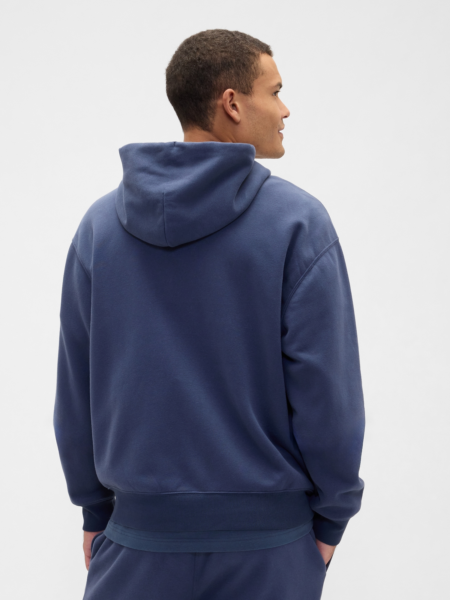 Gap Factory Vintage Soft Oversized Zip Hoodie In Blue