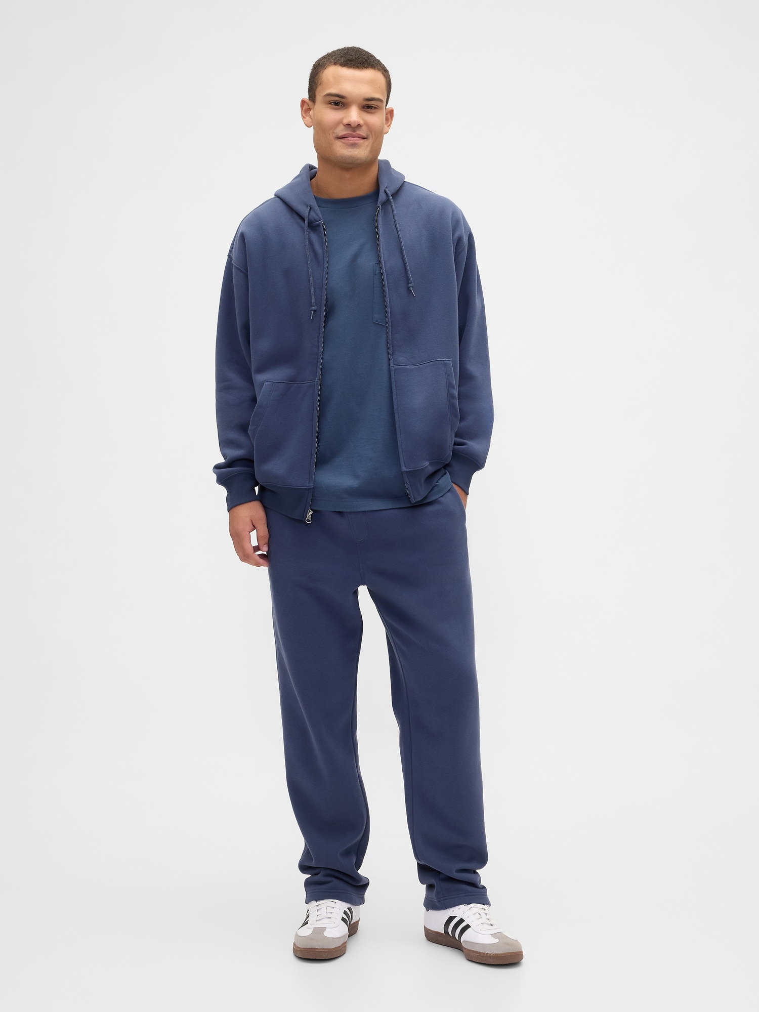 Gap Factory Vintage Soft Oversized Zip Hoodie In Blue