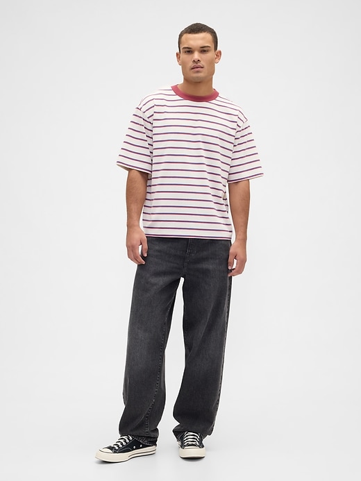 Image number 3 showing, Vintage Soft Stripe Boxy T-Shirt
