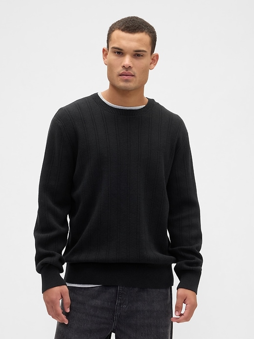 Image number 1 showing, CashSoft Ribbed Crewneck Sweater