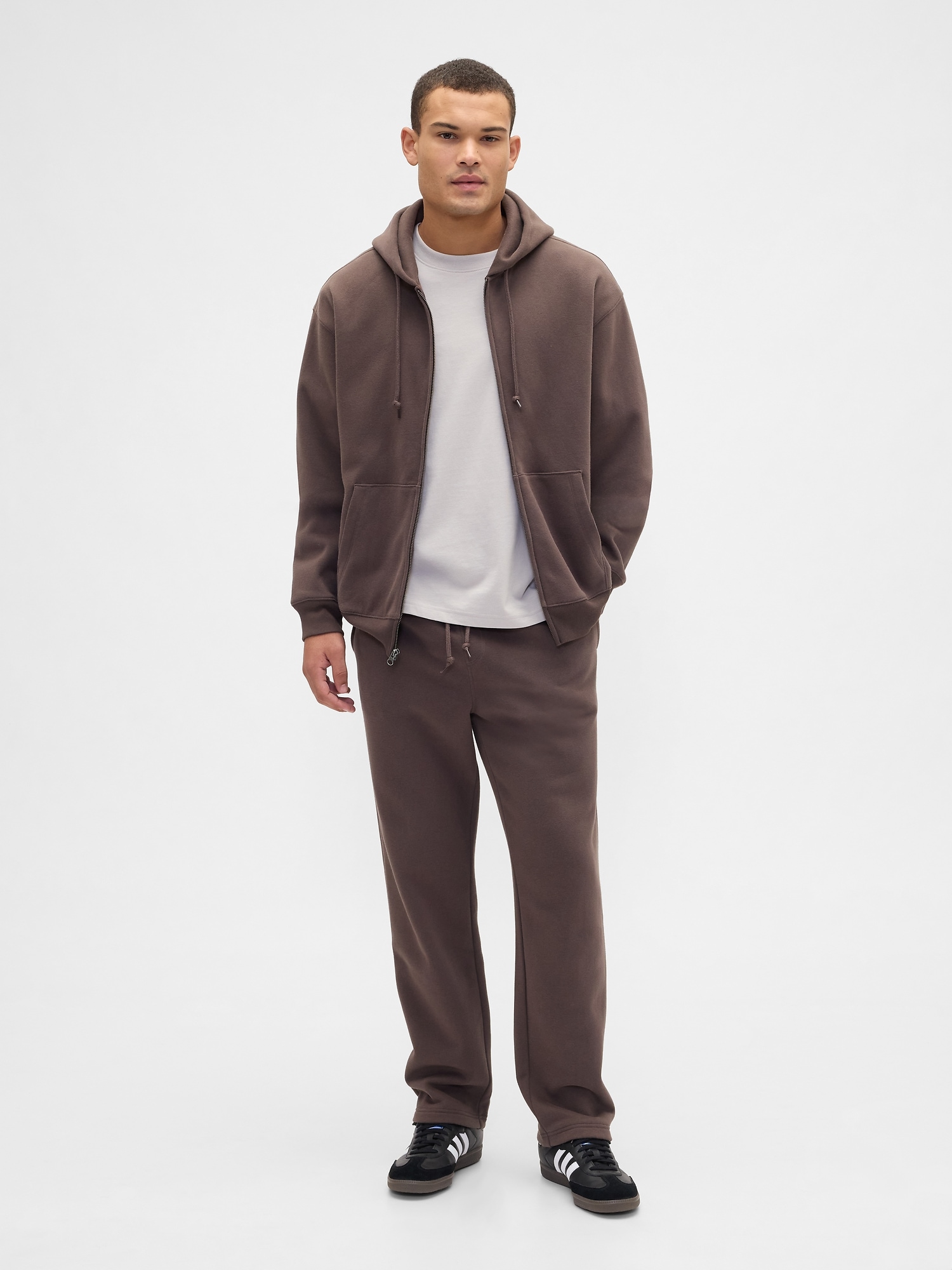 Gap Factory Vintage Soft Oversized Zip Hoodie In Brown