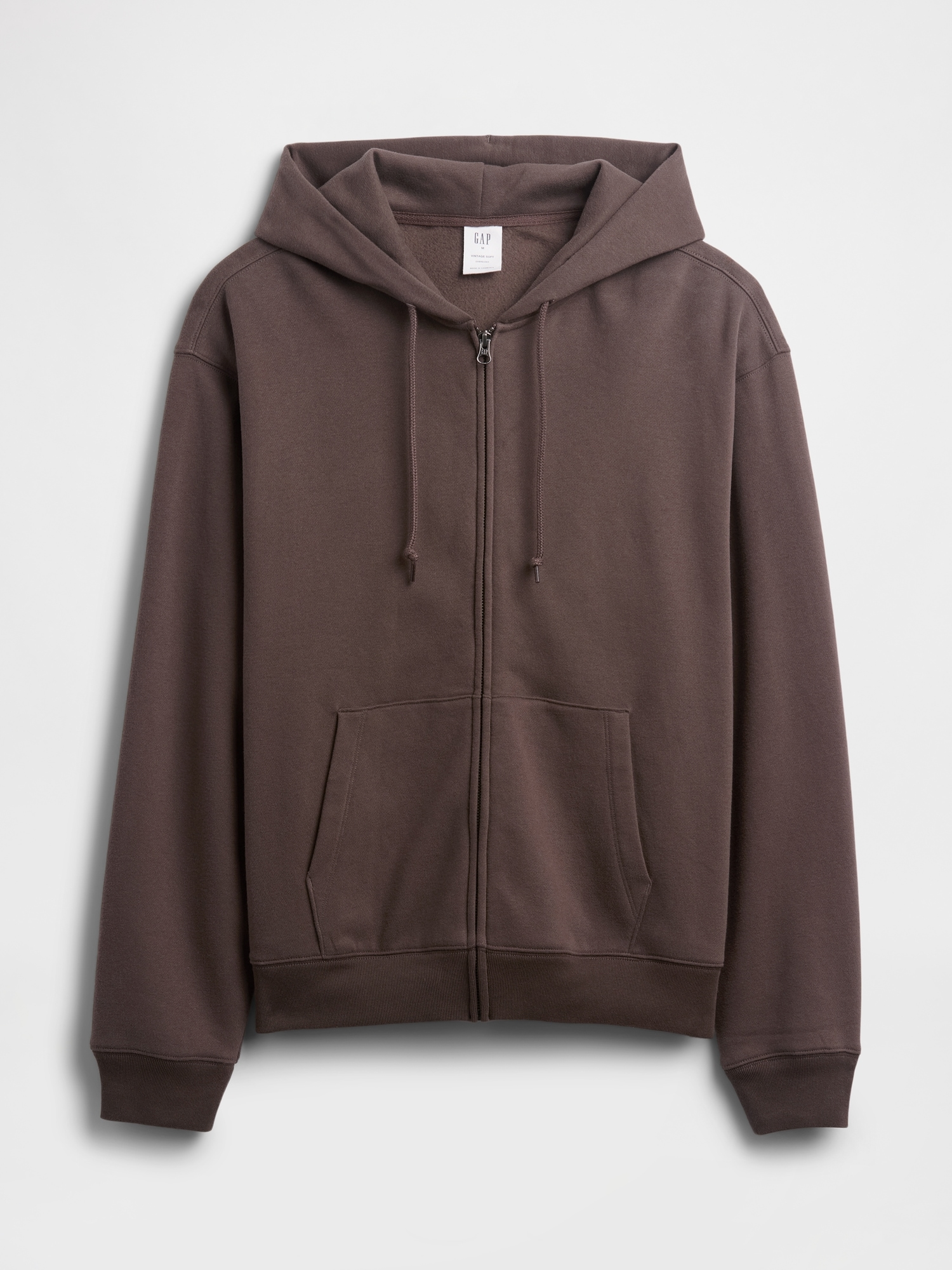 Gap Factory Vintage Soft Oversized Zip Hoodie In Brown