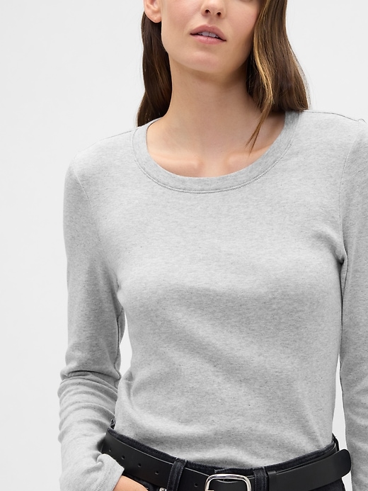 Image number 4 showing, Modern Ribbed Crewneck T-Shirt