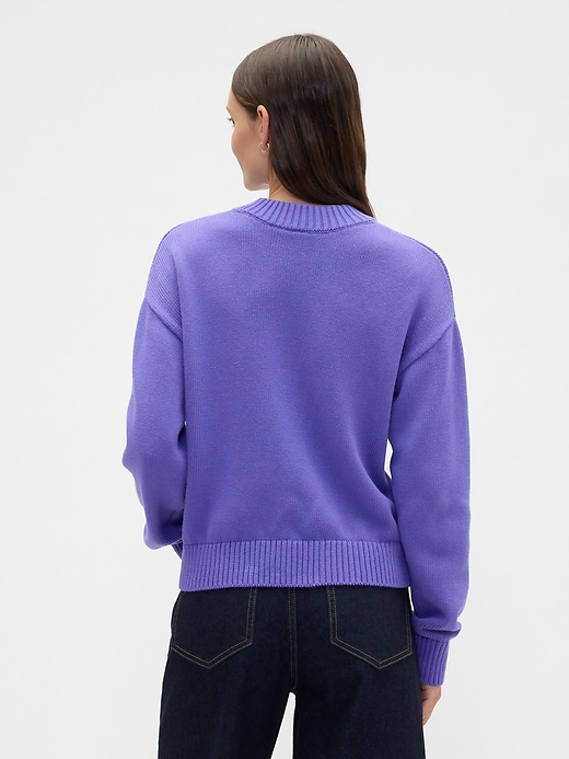 Image number 2 showing, Relaxed Cropped Crewneck Sweater