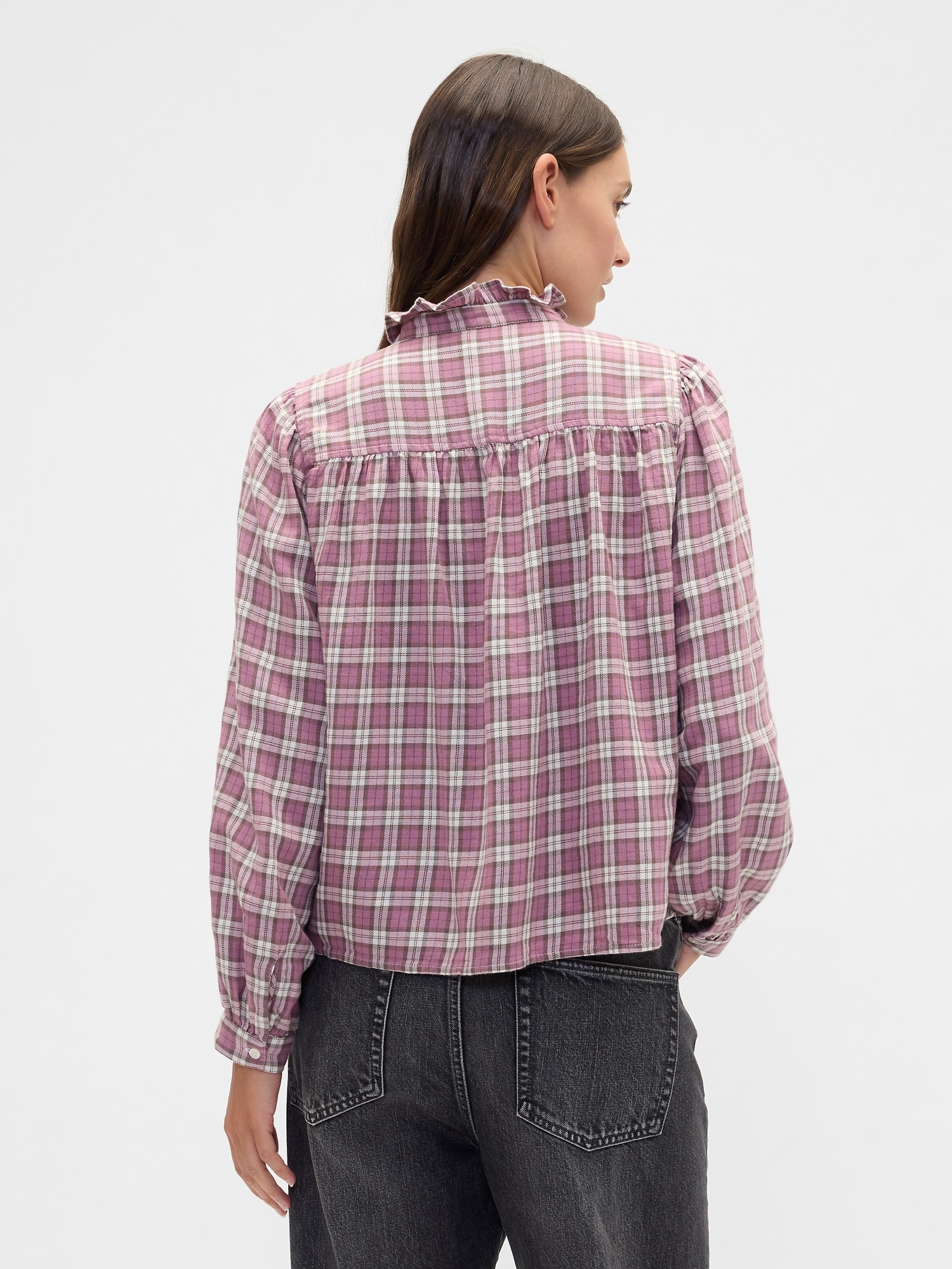 Gap Factory Oversized Ruffle Top In Multi