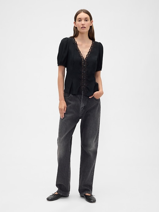 Crepe V-Neck Top