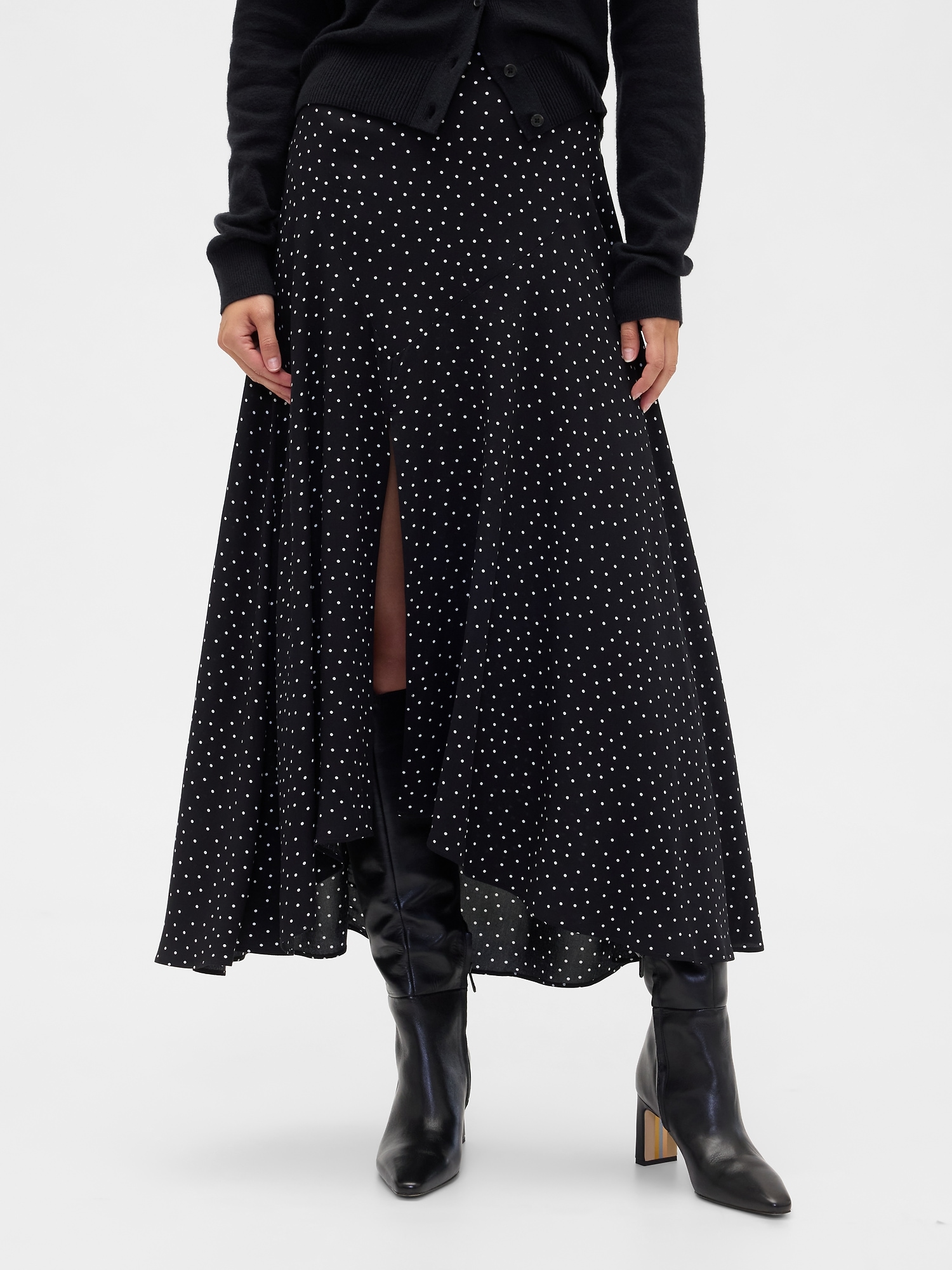 Gap Factory Seamed Midi Skirt In Multi