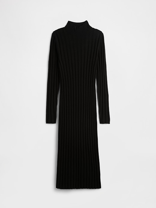 Image number 6 showing, CashSoft Ribbed Mockneck Midi Dress