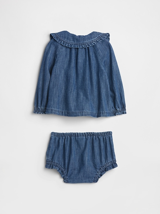 Image number 2 showing, Baby Denim Two-Piece Outfit Set