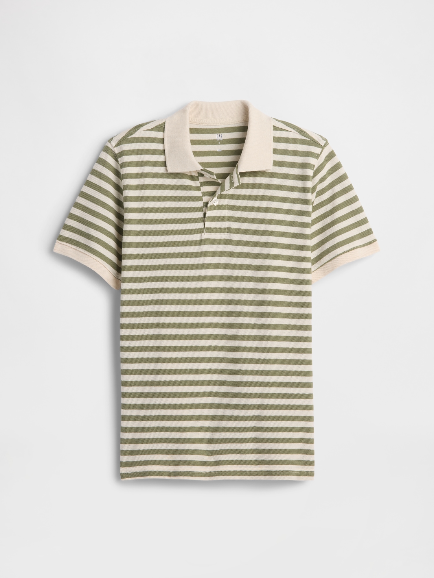 Stripe Pique Polo Shirt