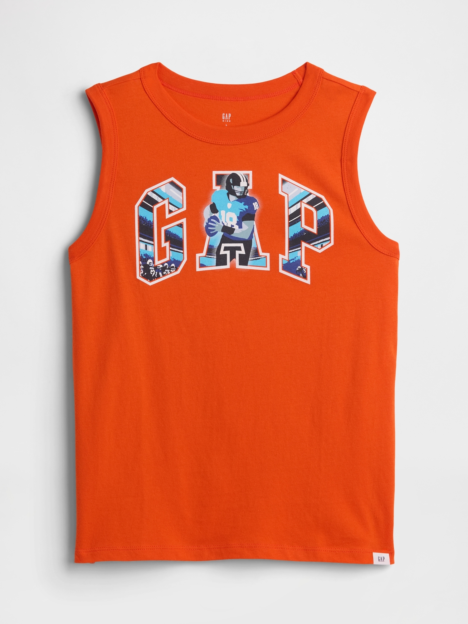 Kids Gap Logo Muscle Tank Top - Beige