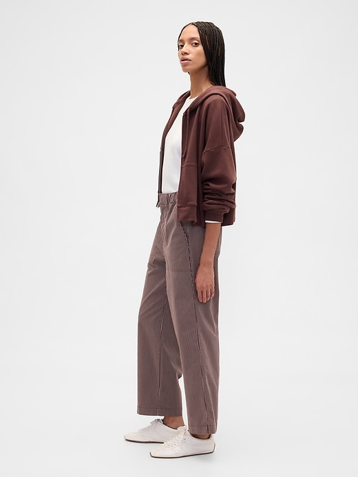 Image number 3 showing, High Rise Easy Stripe Wide-Leg Khakis