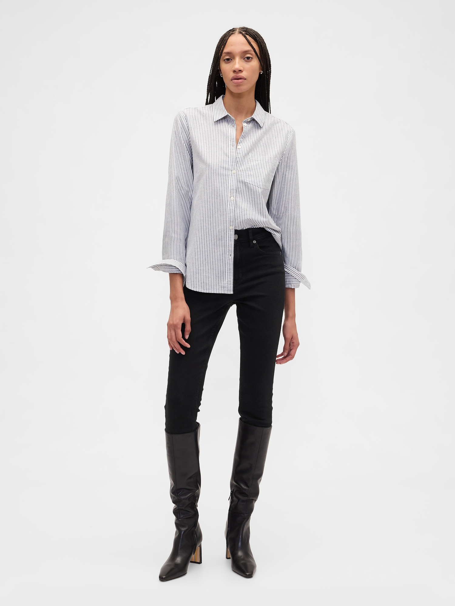 High Rise Universal Skinny Jeans - Black