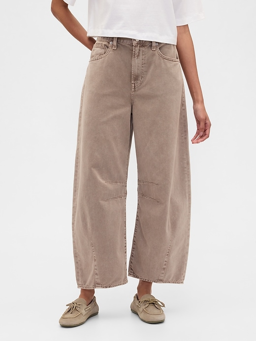 Image number 2 showing, High Rise Horseshoe Crop Jeans