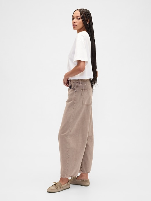 Image number 3 showing, High Rise Horseshoe Crop Jeans