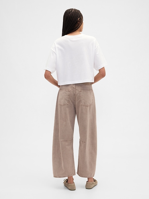 Image number 4 showing, High Rise Horseshoe Crop Jeans