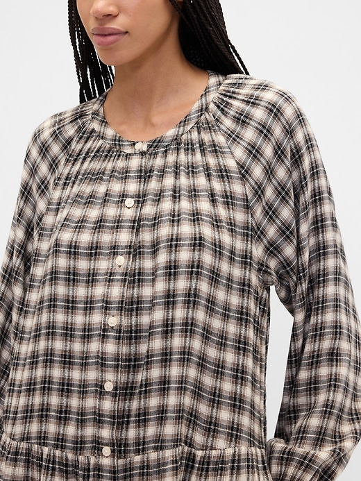 Image number 3 showing, Relaxed Flannel Shirtdress