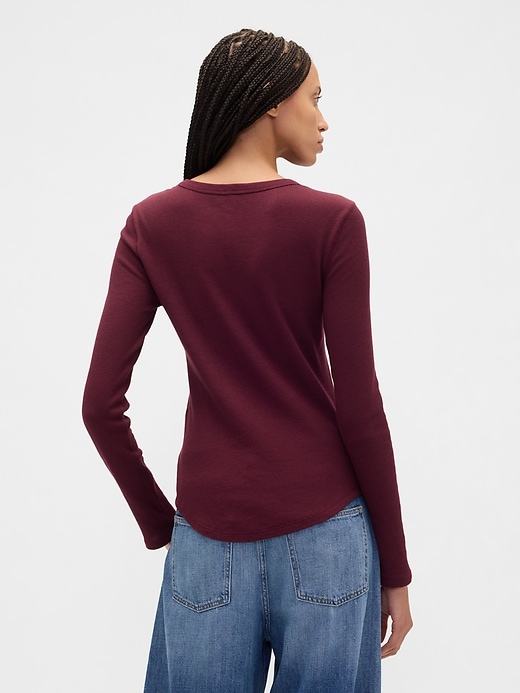 Image number 2 showing, Waffle-Knit Crewneck T-Shirt