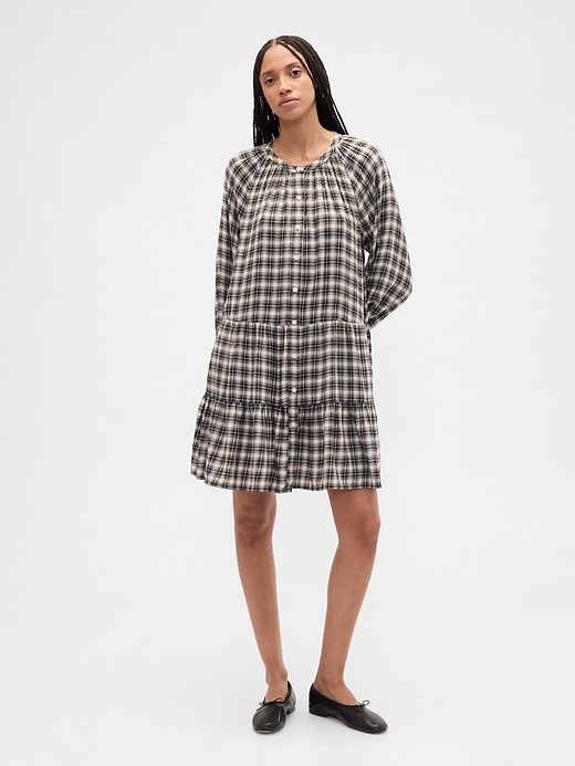 Image number 1 showing, Relaxed Flannel Shirtdress
