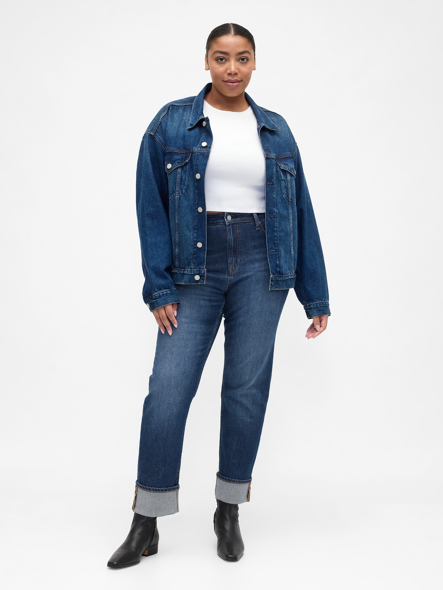 High Rise Curvy '90s Original Straight Jeans - Blue