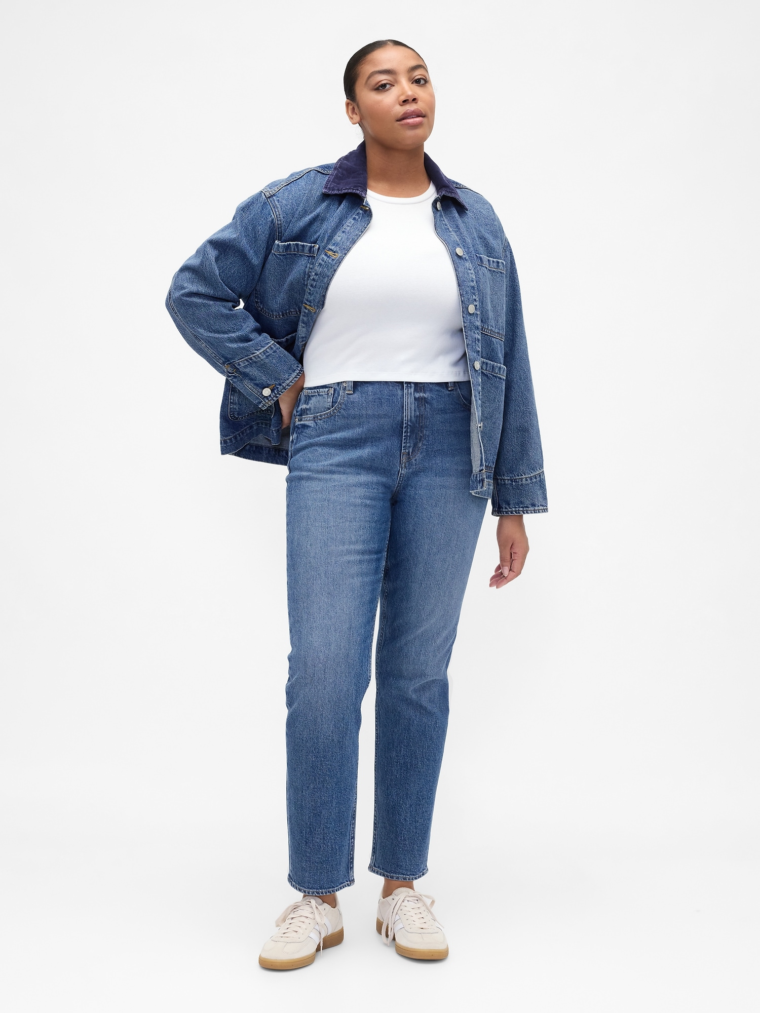 High Rise Curvy '90s Original Straight Jeans - Blue