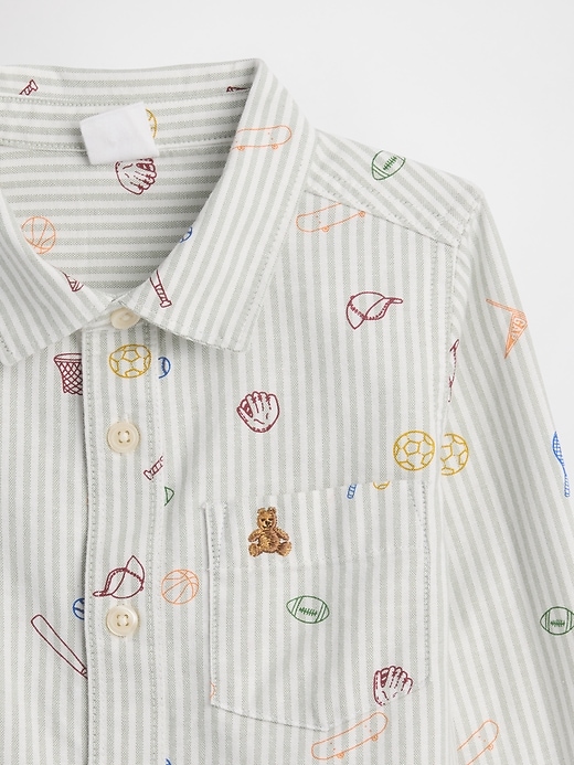 Image number 3 showing, babyGap Print Oxford Shirt