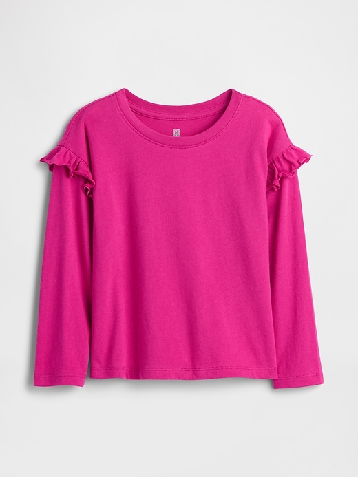 Image number 1 showing, babyGap Logo Ruffle Crewneck T-Shirt