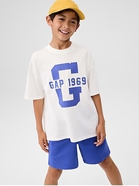 Kids Washed-Fleece Pull-On Shorts