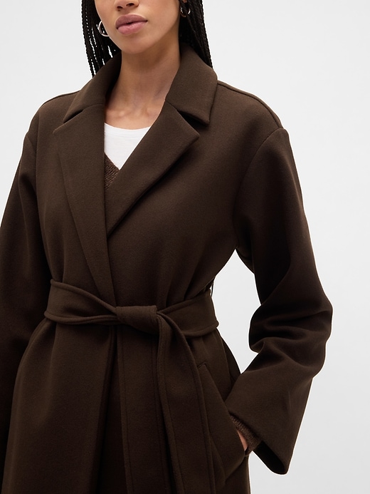 Image number 4 showing, Relaxed Wool Wrap Coat