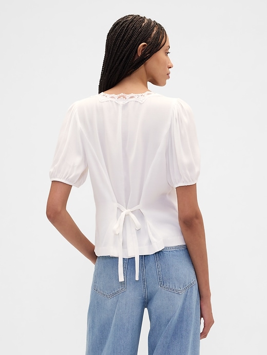 Image number 2 showing, Crepe V-Neck Top