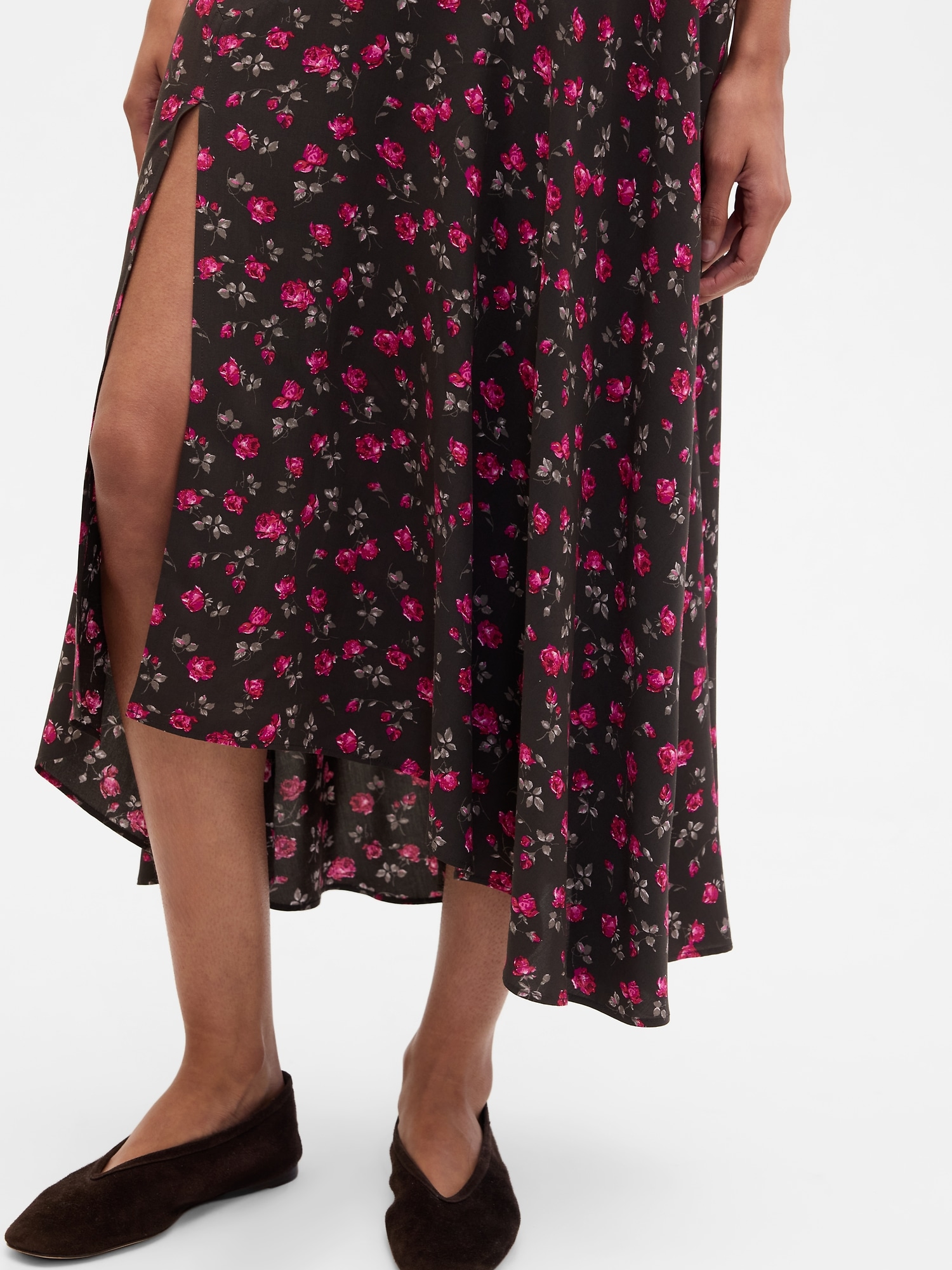 Gap Factory Seamed Midi Skirt In Multi