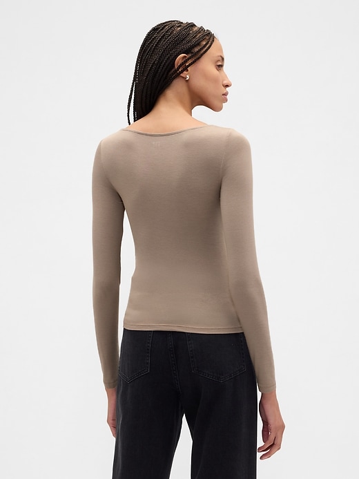 Image number 2 showing, Twist Boatneck Top