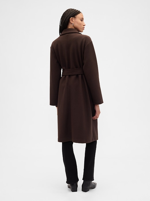 Image number 2 showing, Relaxed Wool Wrap Coat