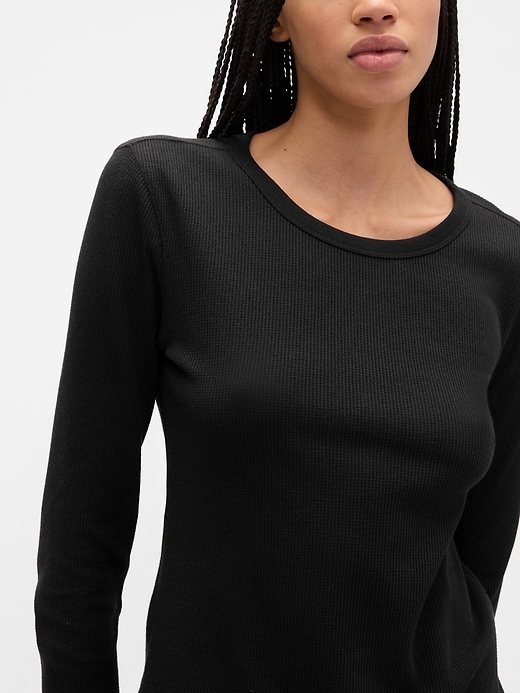 Image number 4 showing, Waffle-Knit Crewneck T-Shirt