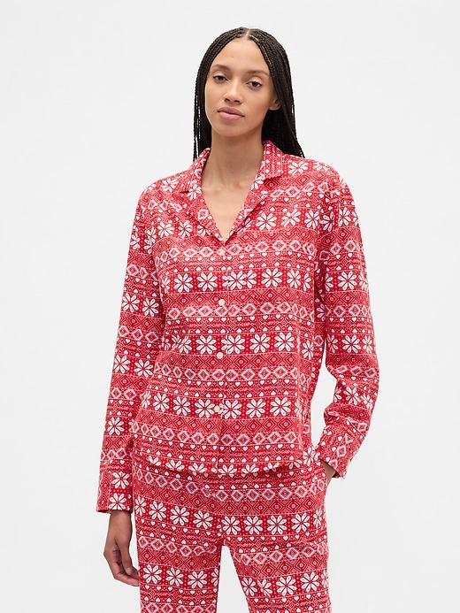 Image number 1 showing, Relaxed Flannel Sleep Shirt