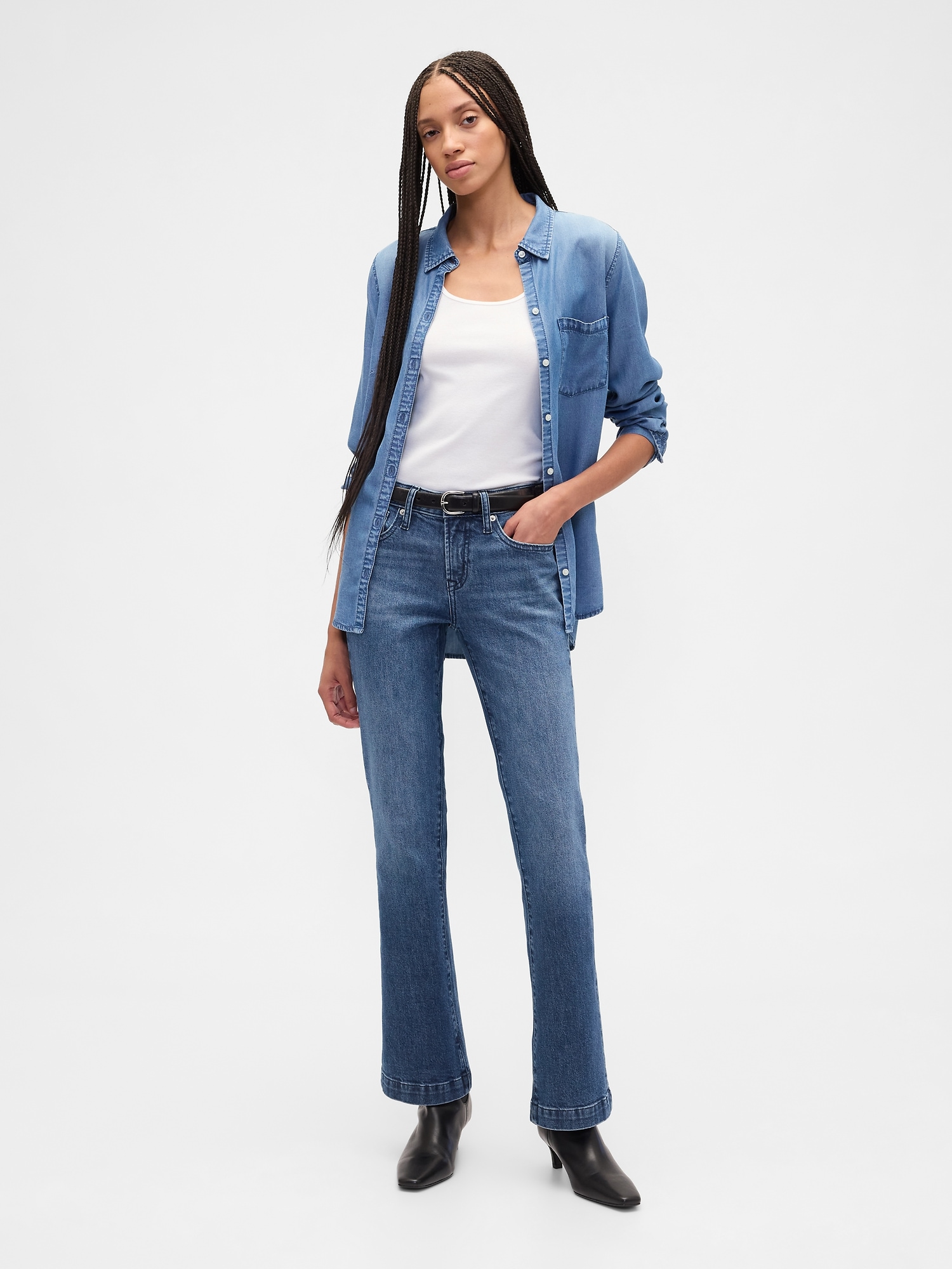 Low Rise Boot Jeans - Dark Wash