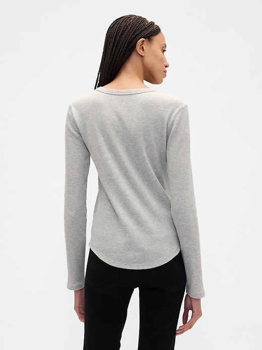 Image number 2 showing, Waffle-Knit Crewneck T-Shirt