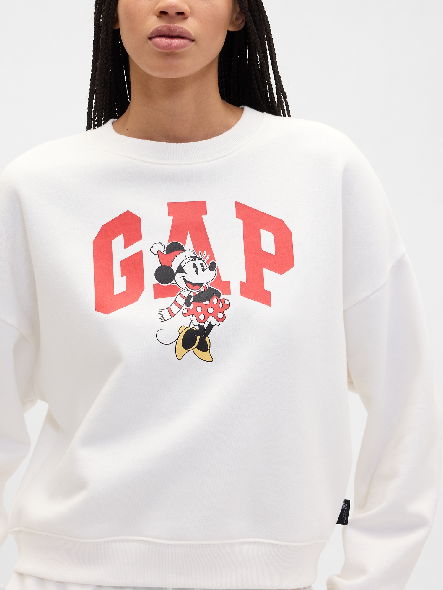 Gap Factory Gap × Disney Minnie Mouse Oversized Logo Sweatshirt In White