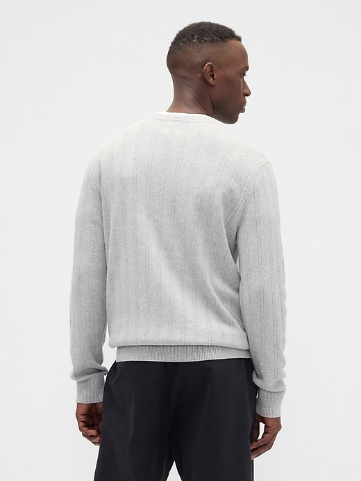 Image number 2 showing, CashSoft Ribbed Crewneck Sweater