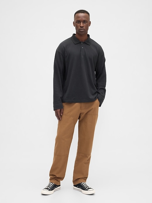 Image number 3 showing, Boxy Stretch Pique Polo Shirt