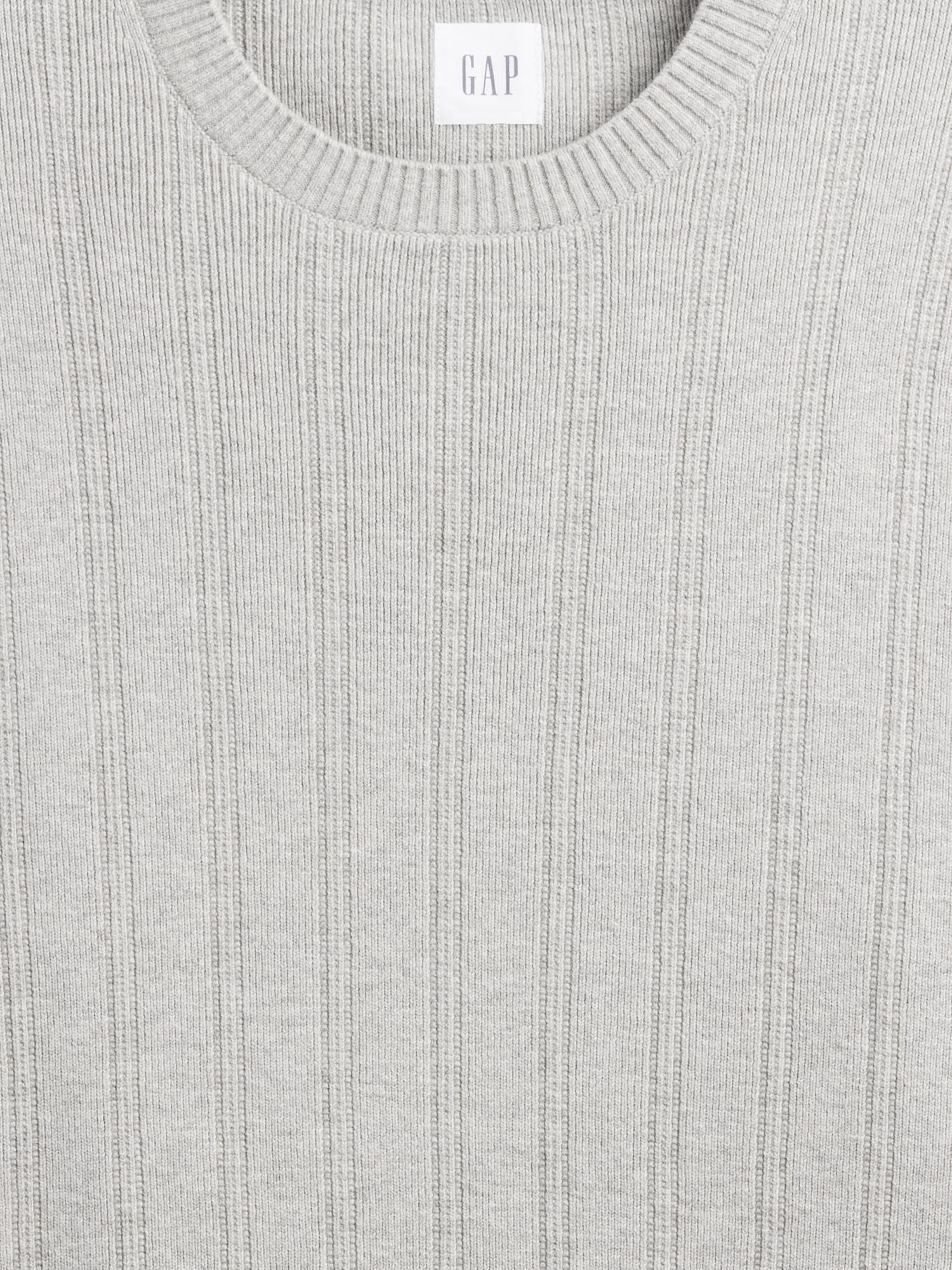 Gap Factory Cashsoft Ribbed Crewneck Sweater In Gray