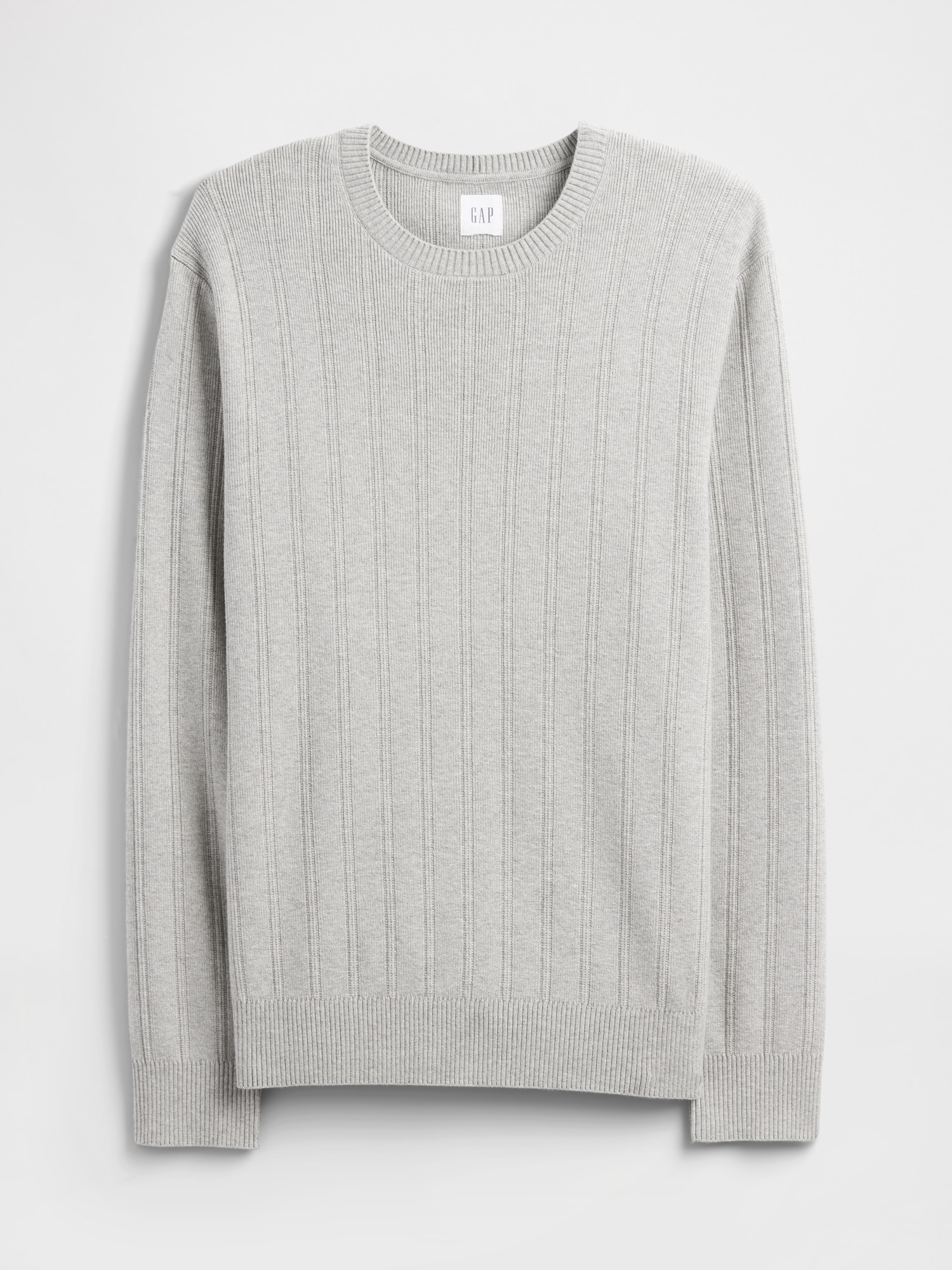 Gap Factory Cashsoft Ribbed Crewneck Sweater In Gray